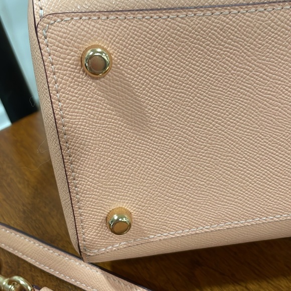 Coach Rowan Satchel Crossgrain Pink Leather with Leather Wallet LIKE NEW! - Picture 5 of 11
